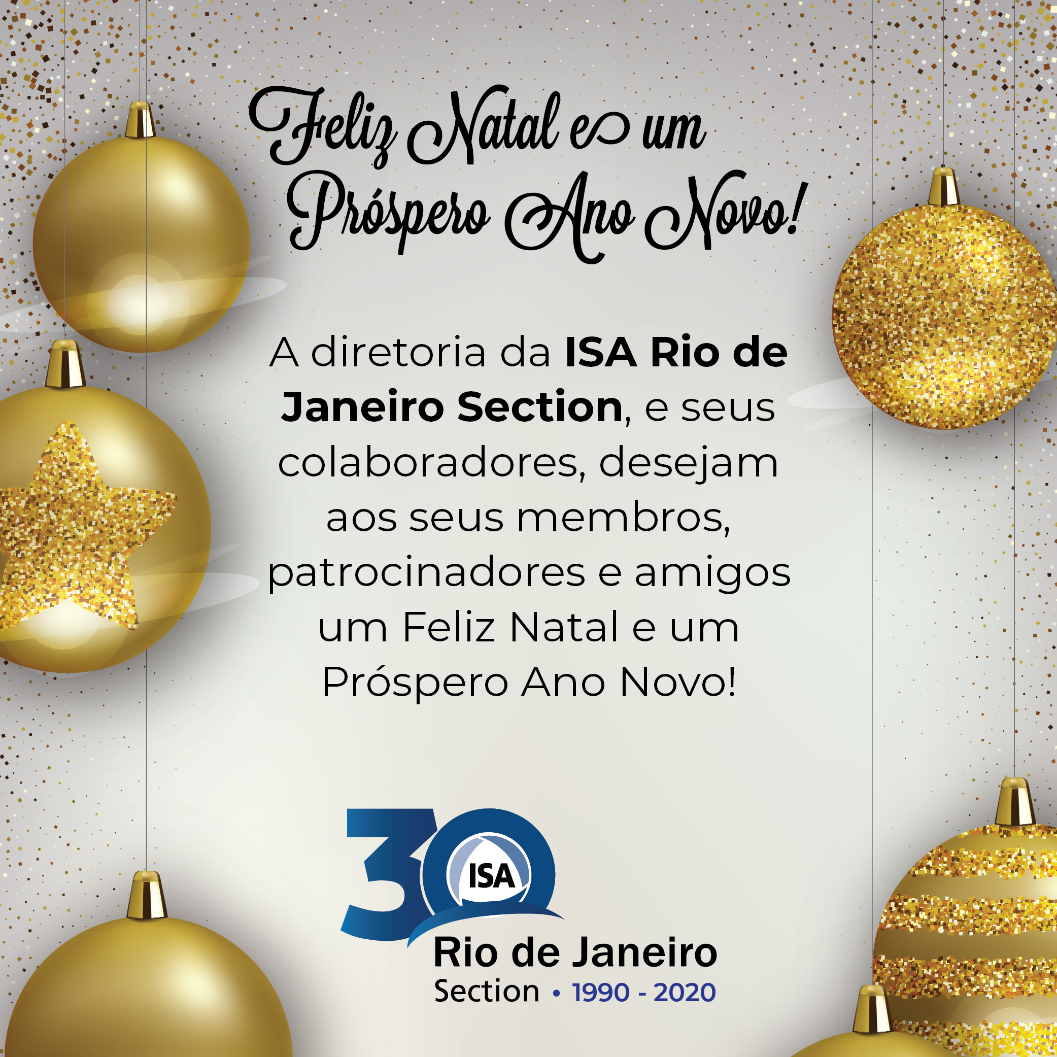 A ISA Rio de Janeiro Section deseja a todos, Boas Festas! | ISA Rio de  Janeiro Section